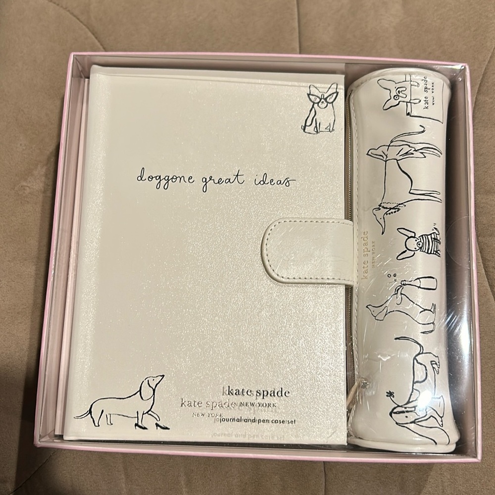 New in box Kate spade journal and pen case set